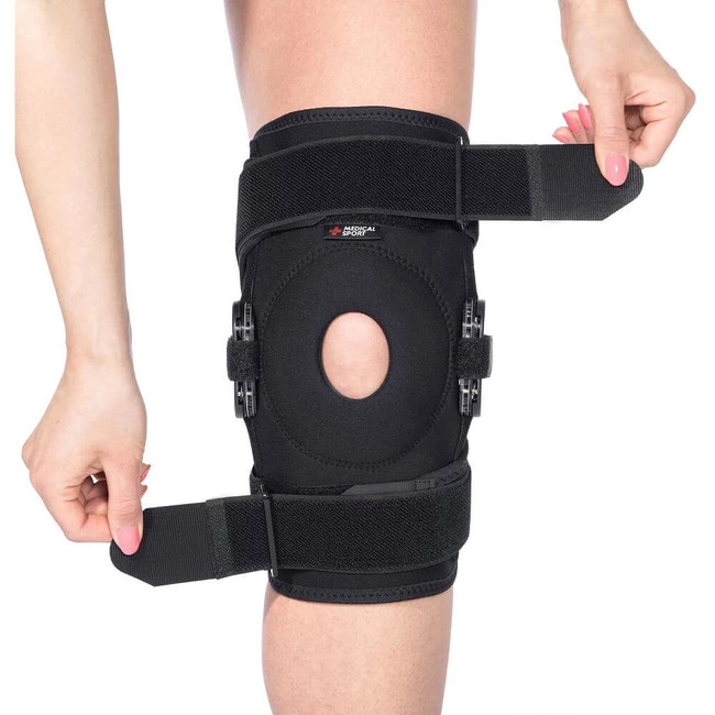 Stabilizator na kolano zegarowy z regulacją kąta zgięcia MSupport