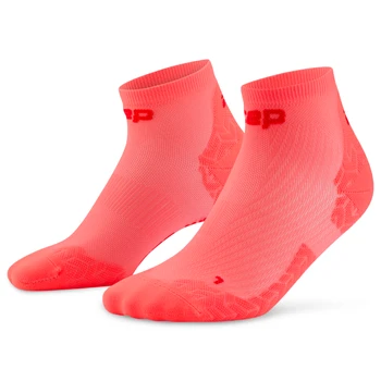 Męskie skarpety kompresyjne sportowe za kostkę low cut CEP Core Run Ultralight koralowe