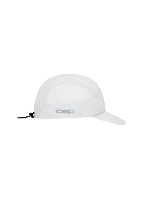 Lekka czapka sportowa z daszkiem regulowana one size CEP unisex biała
