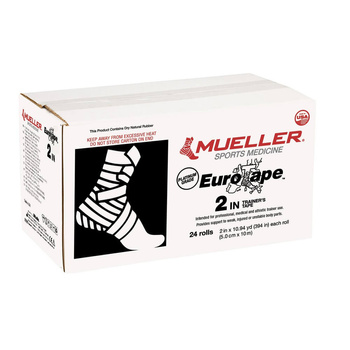 Euro Tape Mueller wodoodporna, odporna na rozciąganie taśma sztywna 3,8 cm x 11 m biała