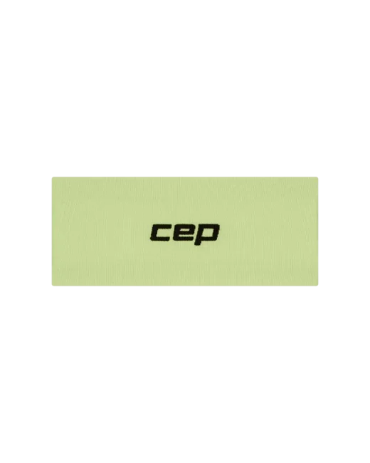 Lekka sportowa opaska na głowę do biegania unisex limonkowa Core Run CEP