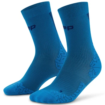 Damskie skarpety kompresyjne sportowe do połowy łydki CEP Core Run Ultralight niebieskie