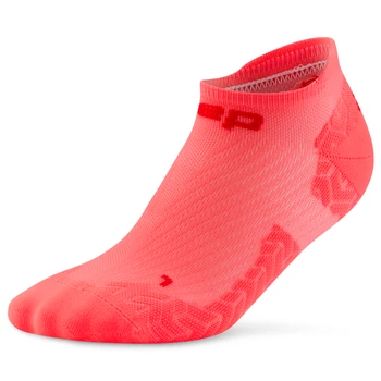Damskie skarpety kompresyjne sportowe stopki no show CEP Core Run Ultralight koralowe